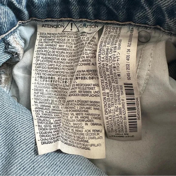 ZARA Rare Utility Cargo Jeans | Wide-Leg w/ Strap & Ring Details Size 2 - Picture 13 of 14